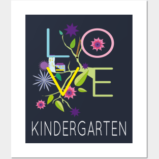 Love Kindergarten Teachers Fan Gift Posters and Art